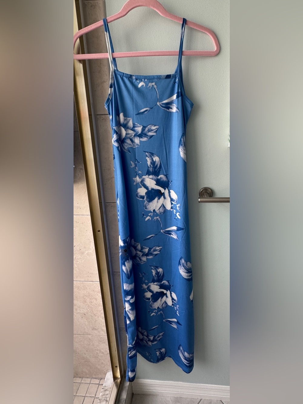 🦋Blue Floral Slip Dress - Women's Sleeveless Maxi🦋Never Worn